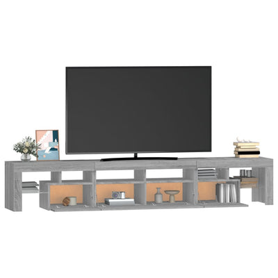 TV-Schrank mit LED-Leuchten Grau Sonoma 230x36,5x40 cm