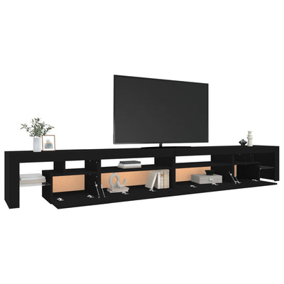 TV-Schrank mit LED-Leuchten Schwarz 290x36,5x40 cm