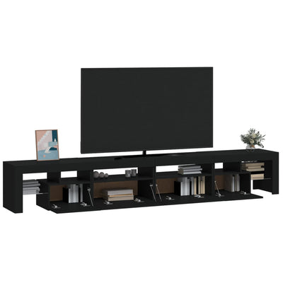 TV-Schrank mit LED-Leuchten Schwarz 260x36,5x40 cm