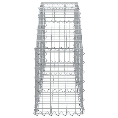 Gabione mit Hochbogen 150x30x40/60 cm Verzinktes Eisen