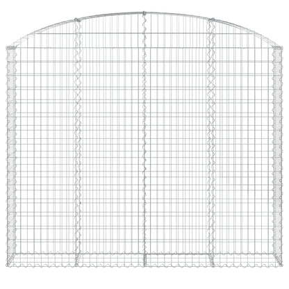 Gabione mit Hochbogen 200x30x160/180 cm Verzinktes Eisen