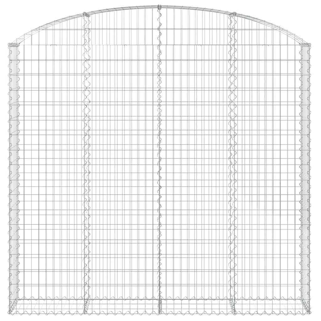 Gabione mit Hochbogen 200x30x180/200 cm Verzinktes Eisen