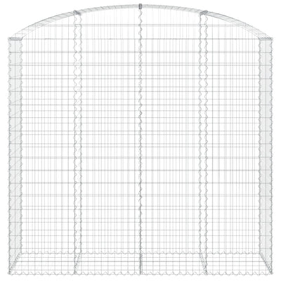 Gabione mit Hochbogen 200x50x180/200 cm Verzinktes Eisen