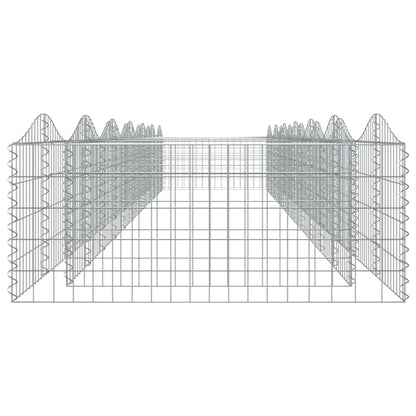 Gabionen-Hochbeet mit Hochbogen 600x100x50 cm Verzinktes Eisen