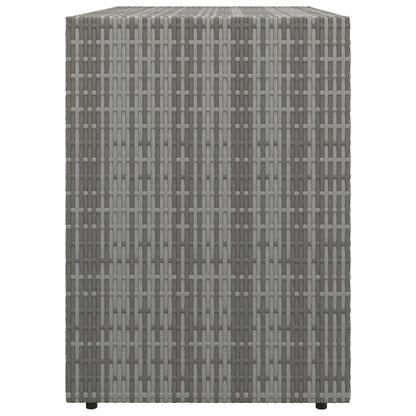 Gartenschrank Grau 100x55,5x80 cm Poly Rattan