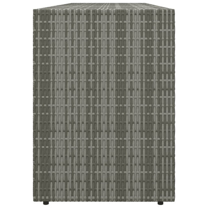 Gartenschrank Grau 198x55,5x80 cm Poly Rattan