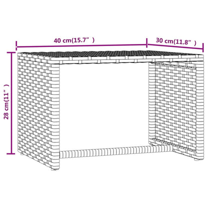 Sonnenliegen 2 Stk. mit Tisch Grau Poly Rattan