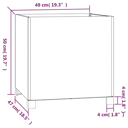 Pflanzkübel mit Beinen 2 Stk. Rostig 49x47x50 cm Cortenstahl