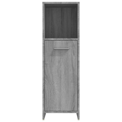 Badschrank Grau Sonoma 30x30x95 cm Holzwerkstoff