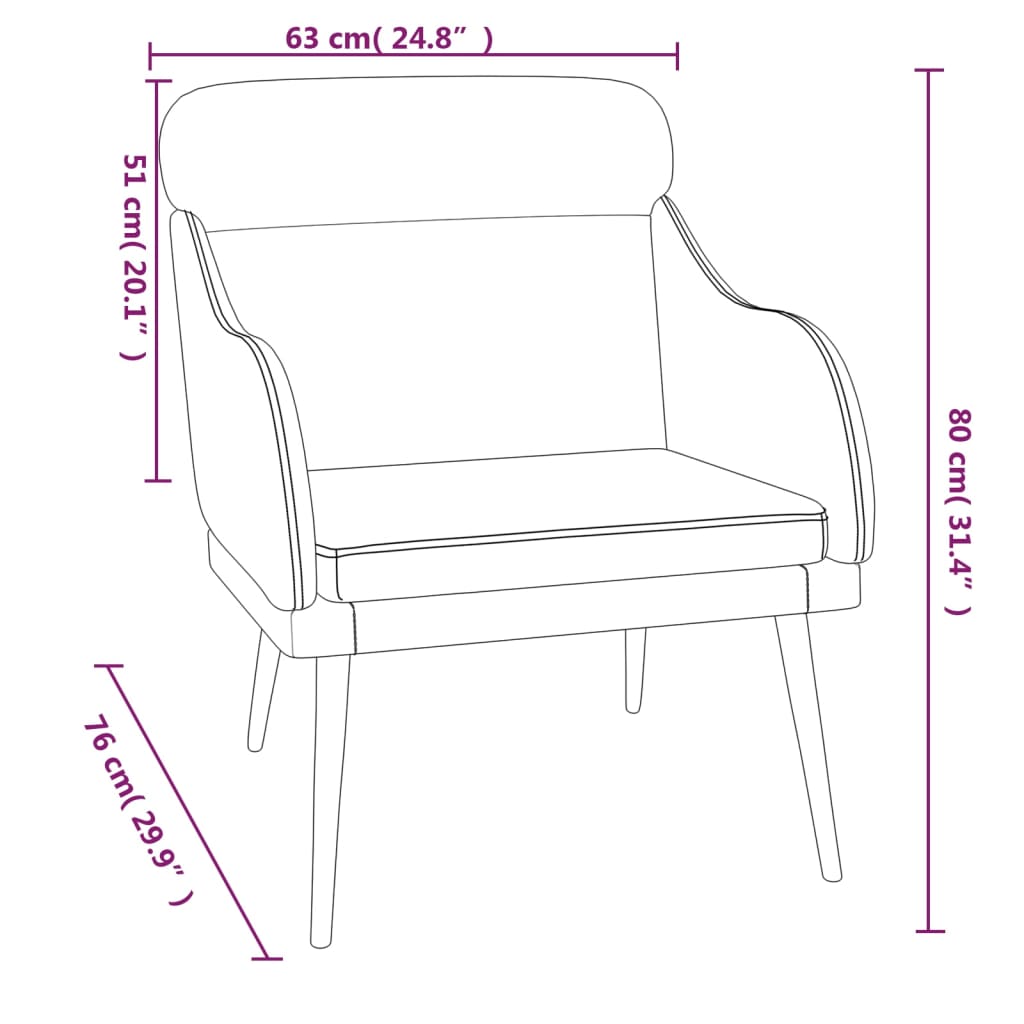 Sessel Dunkelgrün 63x76x80 cm Samt