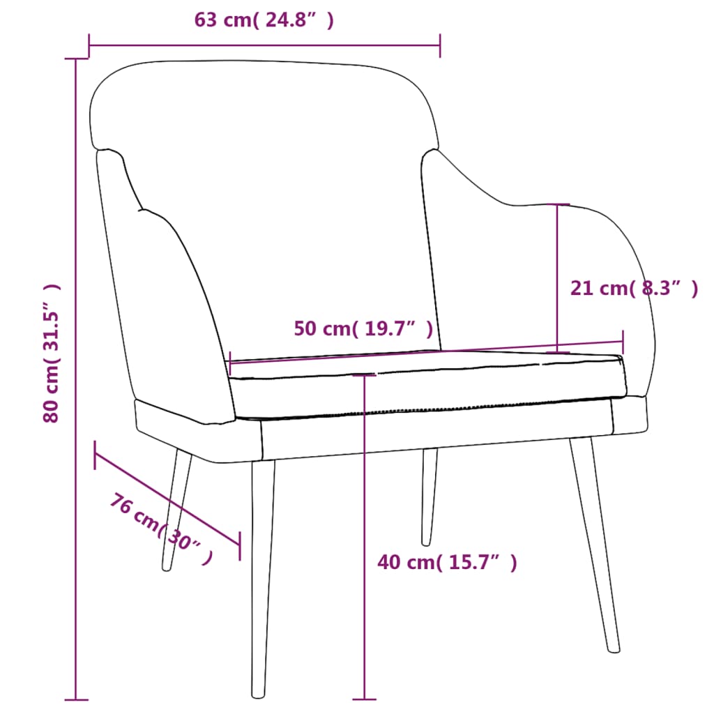 Sessel Hellgrau 63x76x80 cm Samt