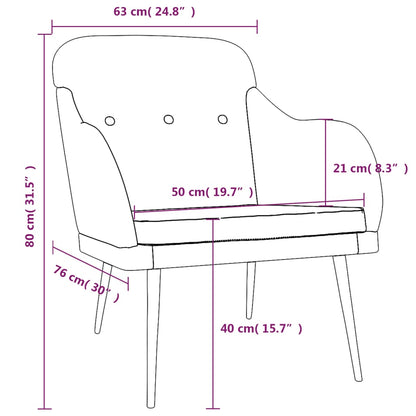 Sessel Dunkelgrün 63x76x80 cm Stoff