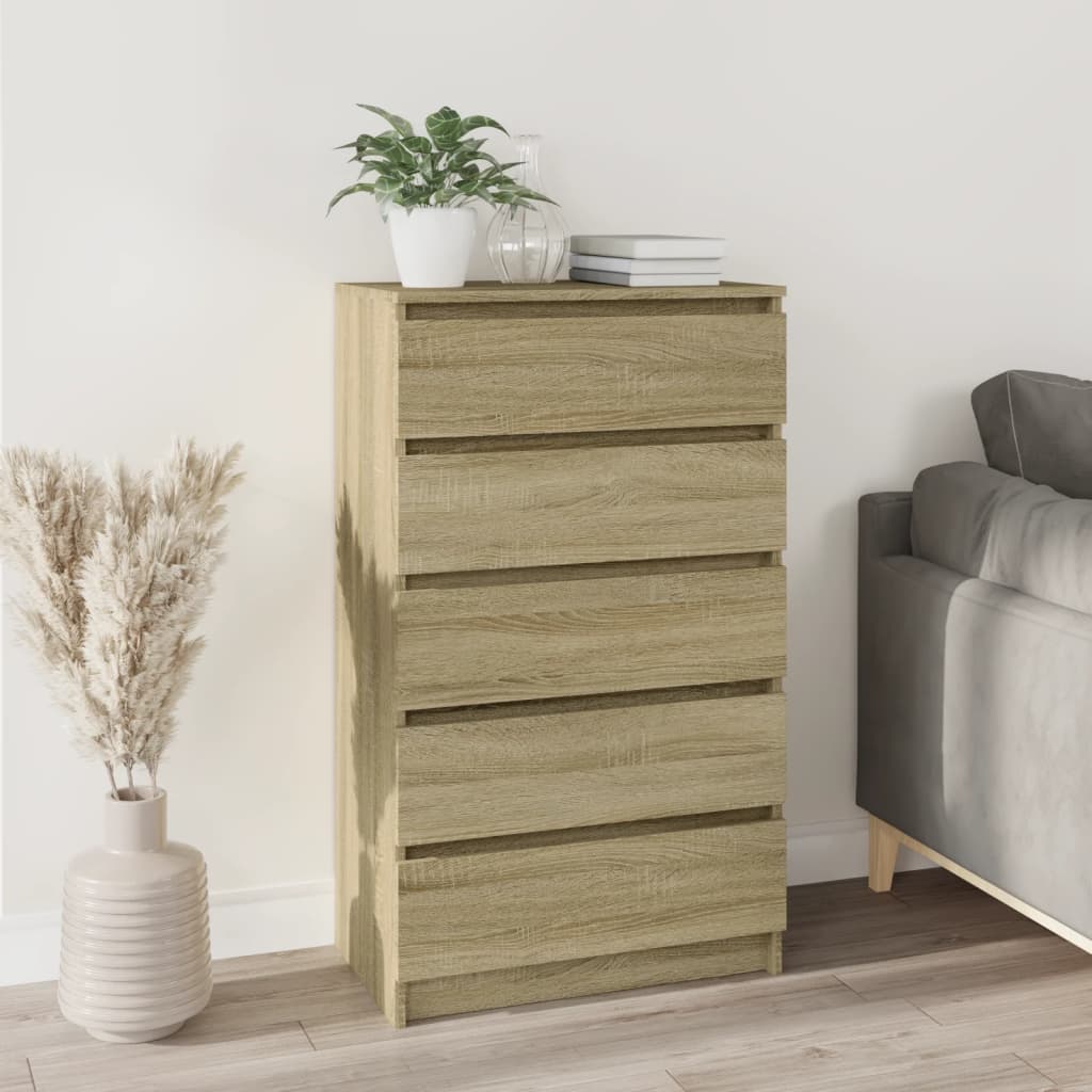 Schubladenschrank Sonoma-Eiche 60x36x103 cm Holzwerkstoff