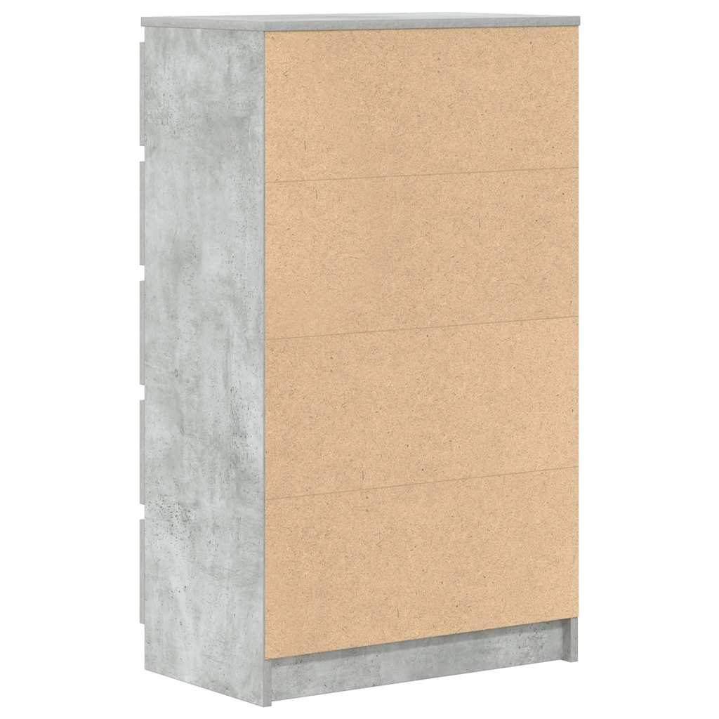 Schubladenschrank Betongrau 60x36x103 cm Holzwerkstoff