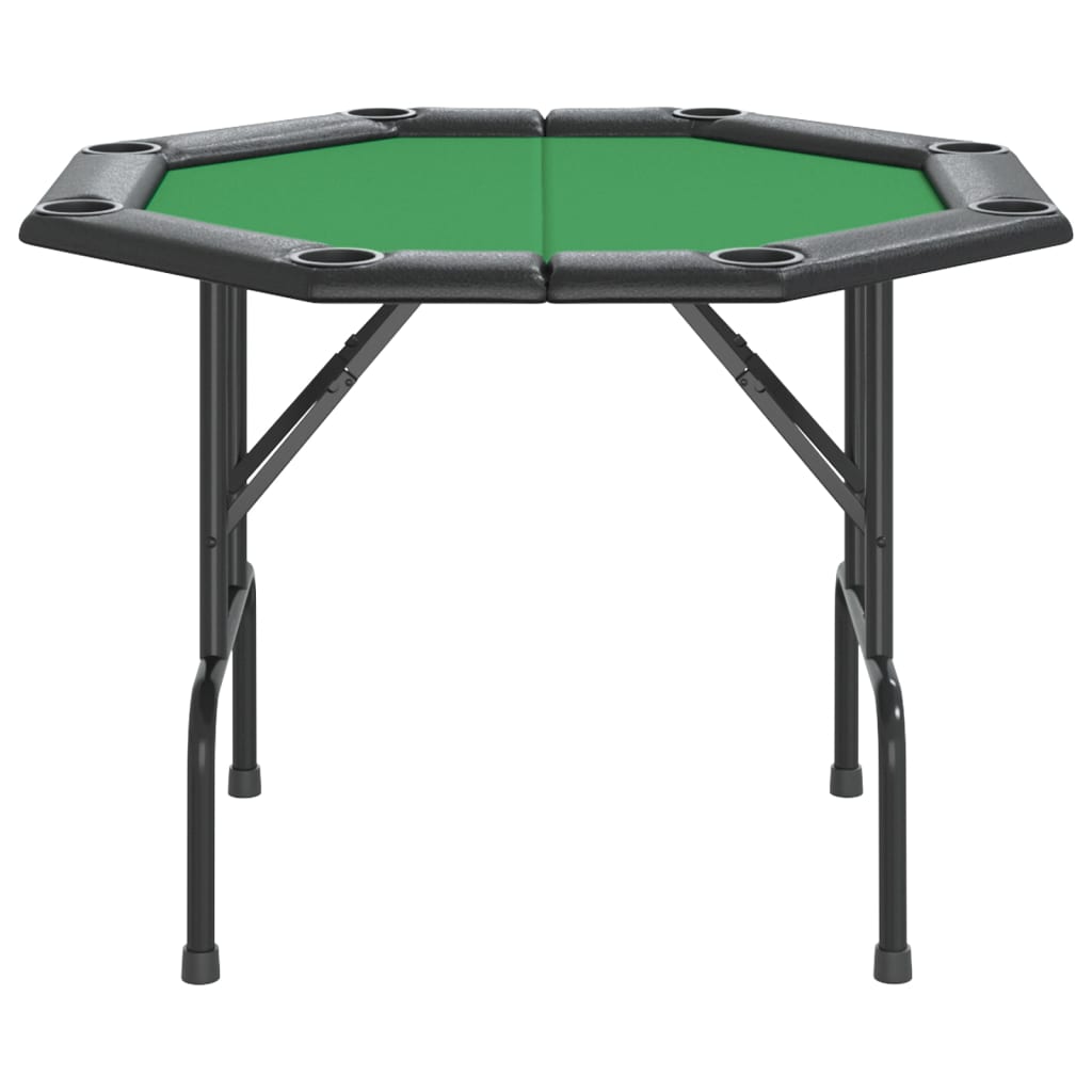 Pokertisch Klappbar 8 Spieler Grün 108x108x75 cm