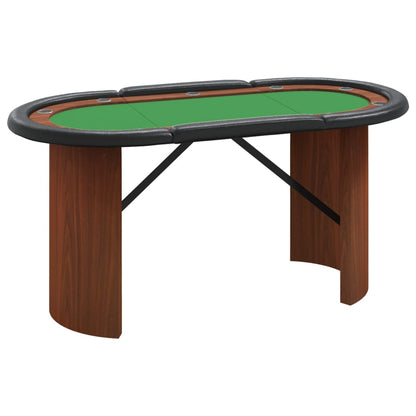 Pokertisch 10 Spieler Grün 160x80x75 cm