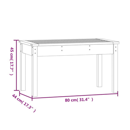 Gartenbank 80x44x45 cm Massivholz Kiefer