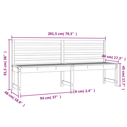 Gartenbank 201,5 cm Massivholz Douglasie