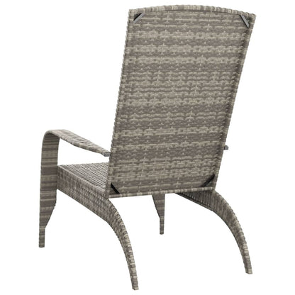 Adirondack-Gartenstuhl Grau Poly Rattan