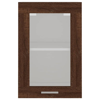 Hängeschrank Glas Braun Eichen-Optik 40x31x60 cm Holzwerkstoff