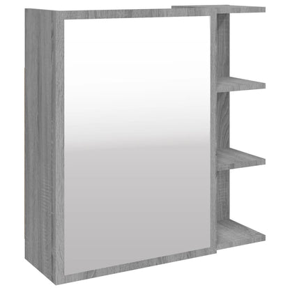 Bad-Spiegelschrank Grau Sonoma 62,5x20,5x64 cm Holzwerkstoff