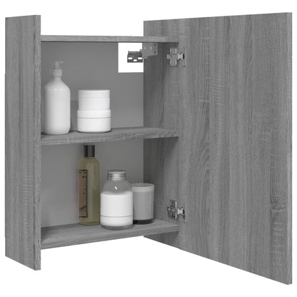 Bad-Spiegelschrank Grau Sonoma 62,5x20,5x64 cm Holzwerkstoff