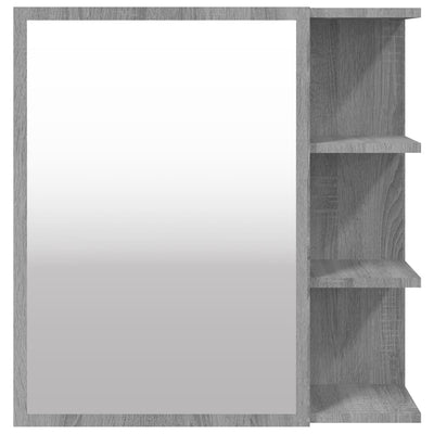 Bad-Spiegelschrank Grau Sonoma 62,5x20,5x64 cm Holzwerkstoff