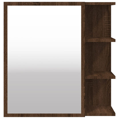 Bad-Spiegelschrank Braun Eiche 62,5x20,5x64 cm Holzwerkstoff