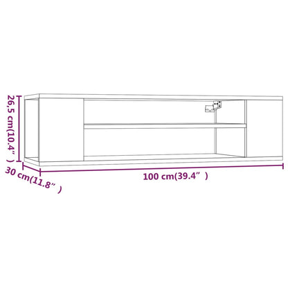 TV-Wandschrank Räuchereiche 100x30x26,5 cm Holzwerkstoff