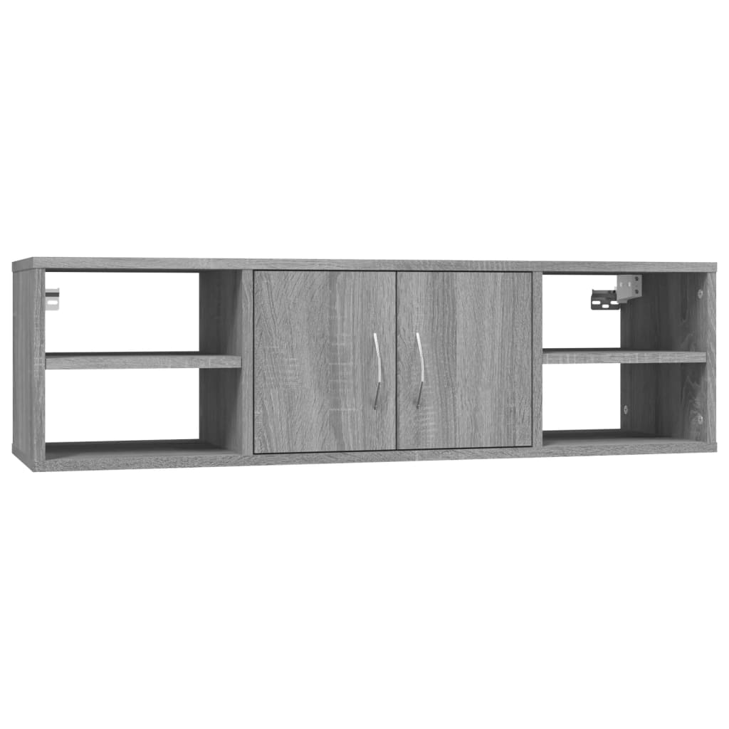 Wandregal Grau Sonoma 102x30x29 cm Holzwerkstoff