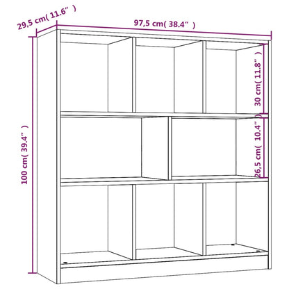 Bücherregal Räuchereiche 97,5x29,5x100 cm Holzwerkstoff