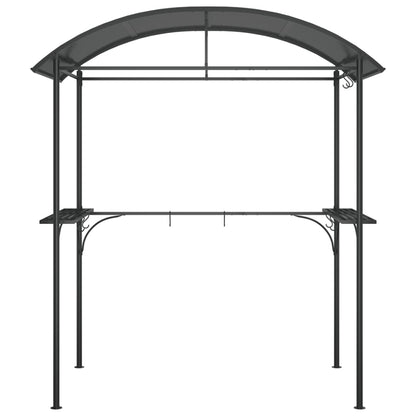 Grillpavillon mit Seitenregalen Anthrazit 220x115x230 cm Stahl