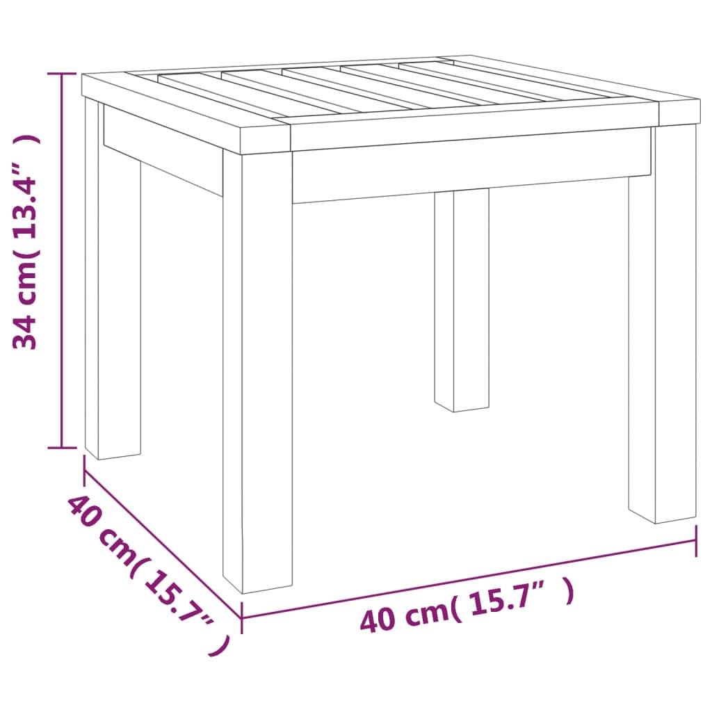 Gartenhocker mit Kissen 2 Stk. 40x40x42 cm Massivholz Akazie