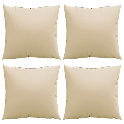 Sofakissen 4 Stk. Beige 40x40 cm Stoff