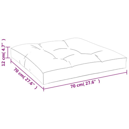 Palettenkissen Creme 70x70x12 cm Stoff