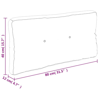 Palettenkissen Hellblau 80x40x12 cm Stoff