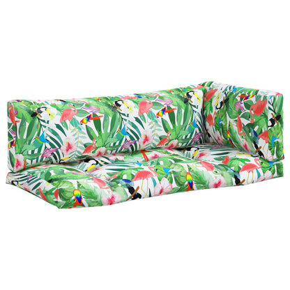 Cuscini per pallet, 3 pezzi, multicolore, tessuto Oxford