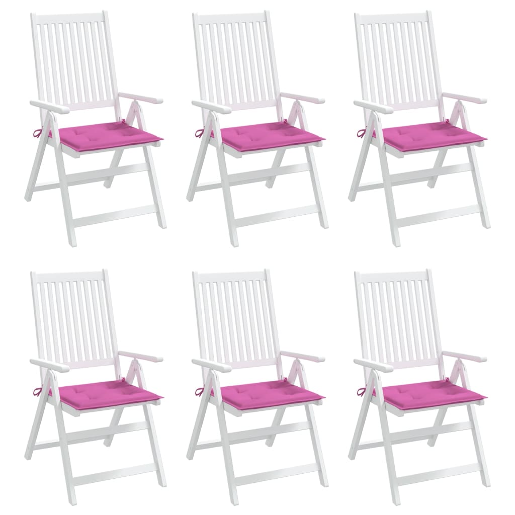 Gartenstuhl-Kissen 6 Stk. Rosa 40x40x3 cm Stoff