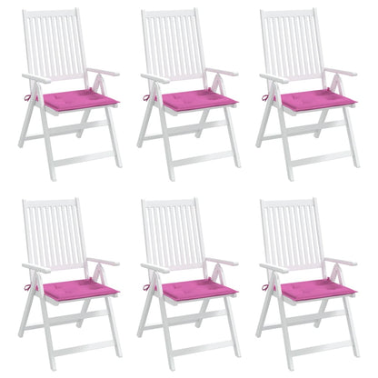 Gartenstuhl-Kissen 6 Stk. Rosa 40x40x3 cm Stoff