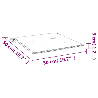 Gartenstuhl-Kissen 2 Stk. Mehrfarbig 50x50x3 cm Stoff