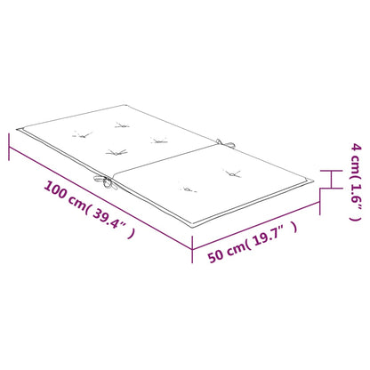 Niedriglehner-Auflagen 2 Stk. Mehrfarbig Stoff