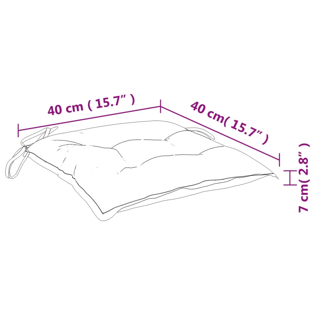 Stuhlkissen 6 Stk. Anthrazit 40x40x7 cm Oxford-Gewebe