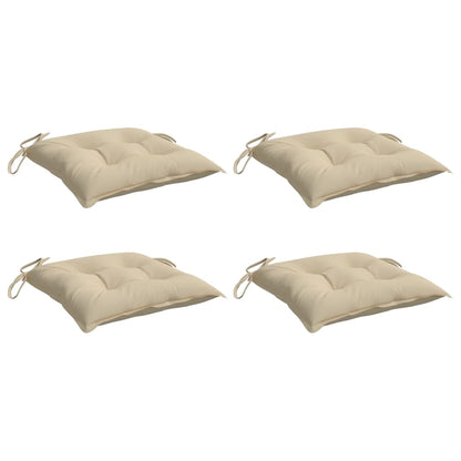 Stuhlkissen 4 Stk. Beige 40x40x7 cm Oxford-Gewebe