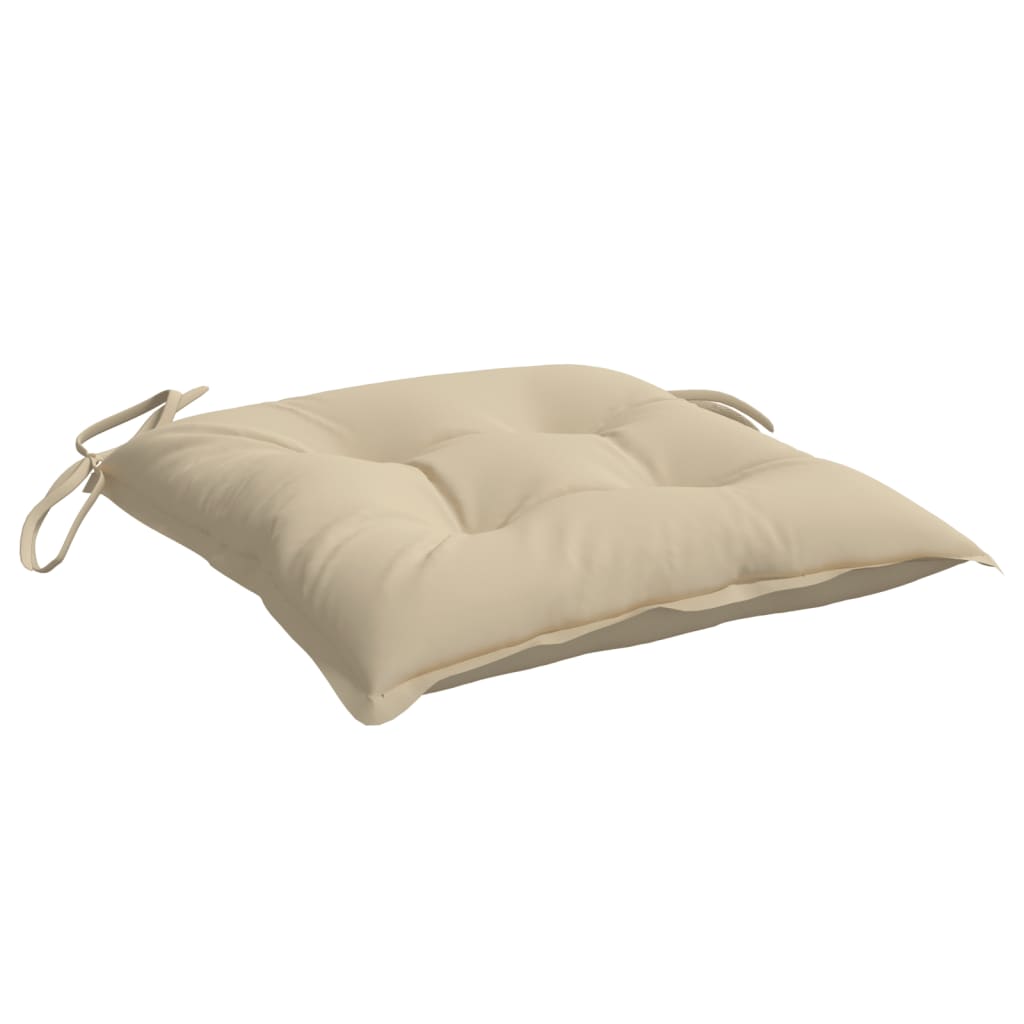 Stuhlkissen 6 Stk. Beige 40x40x7 cm Oxford-Gewebe