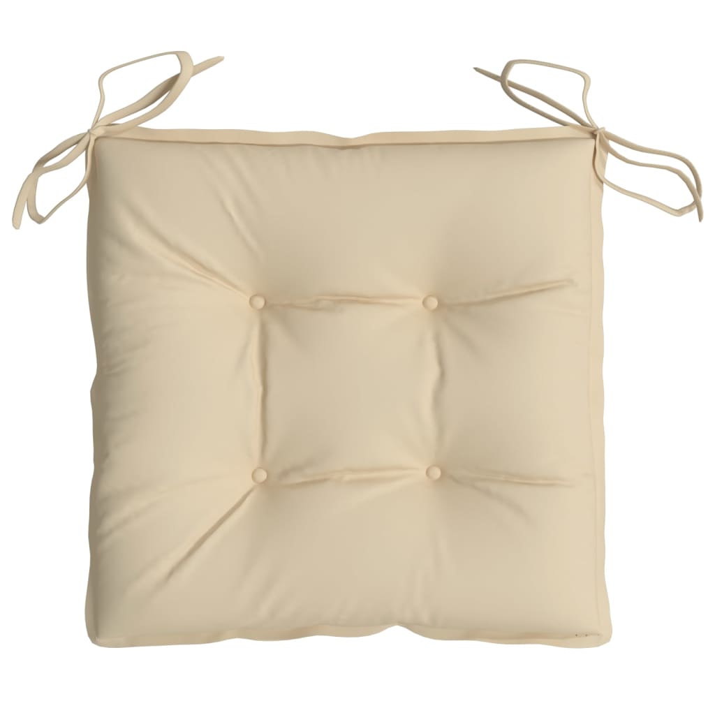 Stuhlkissen 6 Stk. Beige 40x40x7 cm Oxford-Gewebe