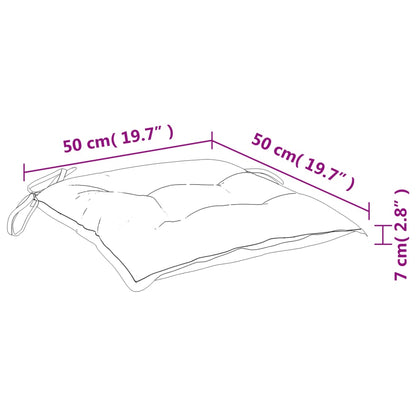 Stuhlkissen 2 Stk. Anthrazit 50x50x7 cm Oxford-Gewebe