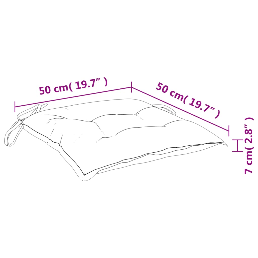 Stuhlkissen 4 Stk. Anthrazit 50x50x7 cm Oxford-Gewebe