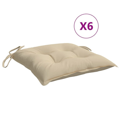 Palettenkissen 6 Stk. Beige 50x50x7 cm Oxford-Gewebe