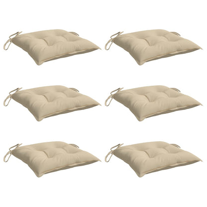 Palettenkissen 6 Stk. Beige 50x50x7 cm Oxford-Gewebe