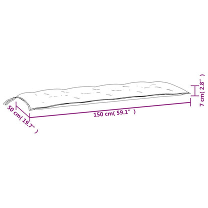 Gartenbank-Auflage Anthrazit 150x50x7 cm Oxford-Gewebe